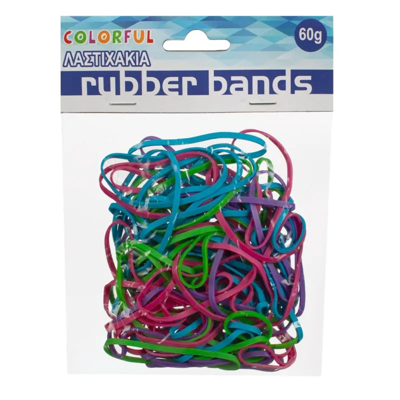 Elastice de birou multicolore neon, 60 g