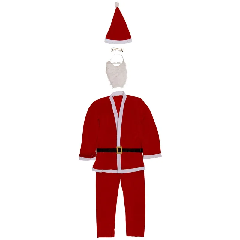 Costum Catifelat Mos Craciun pentru Adulti - One Size