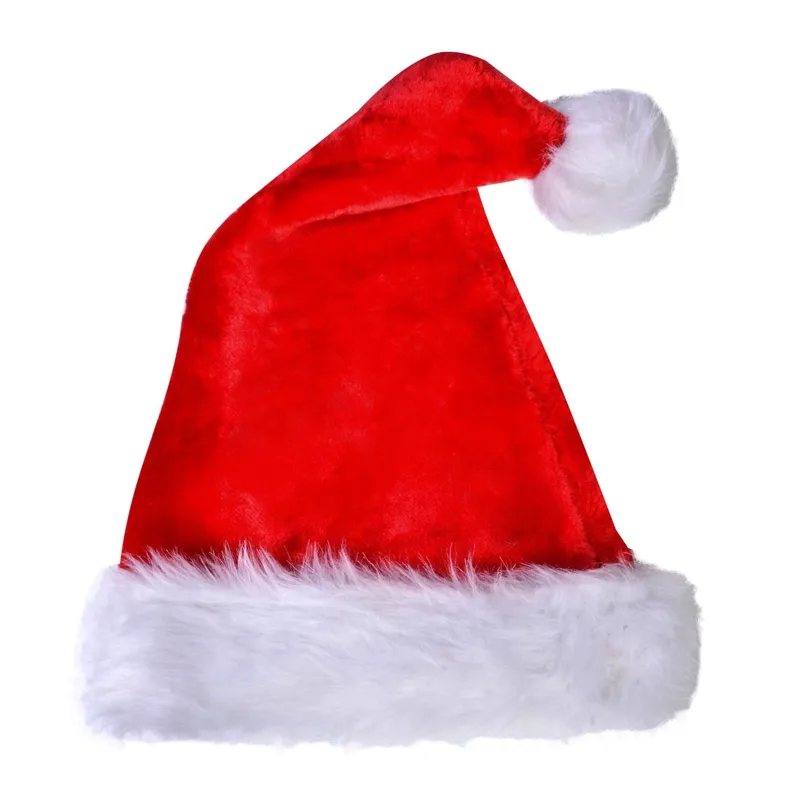Căciulă de Crăciun Catifelată Roșie cu Blană Albă - Accesoriu Festiv