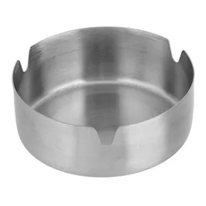 Scrumieră Rotundă din Inox Argintie Ø8x4cm