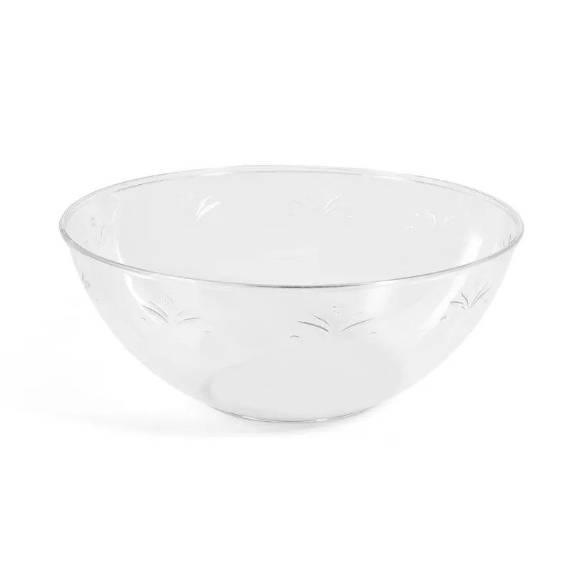 Bol transparent reutilizabil cu model florilor pentru salate și cereale
