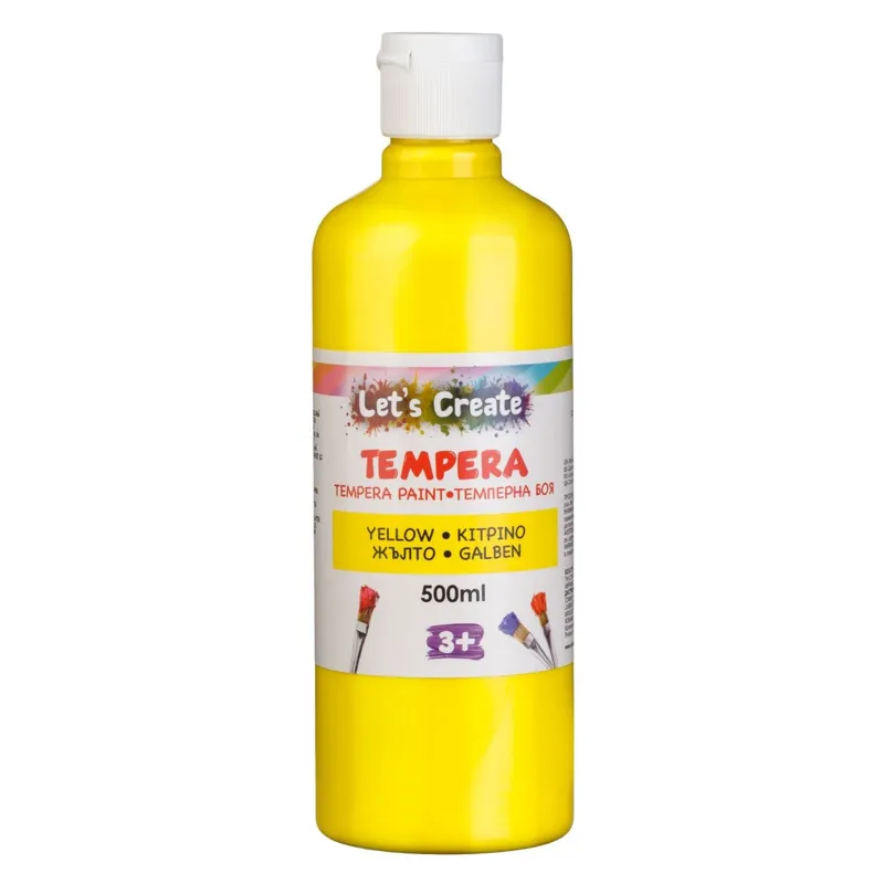 Tempera lichida, Sticla 500 ml, Galben