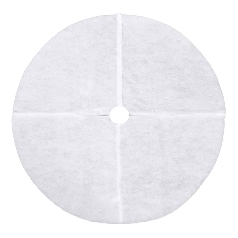 Fustă de bumbac albă pentru decorarea bradului 90cm