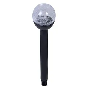 Lampă solară cu glob, 23.5 cm, Negru