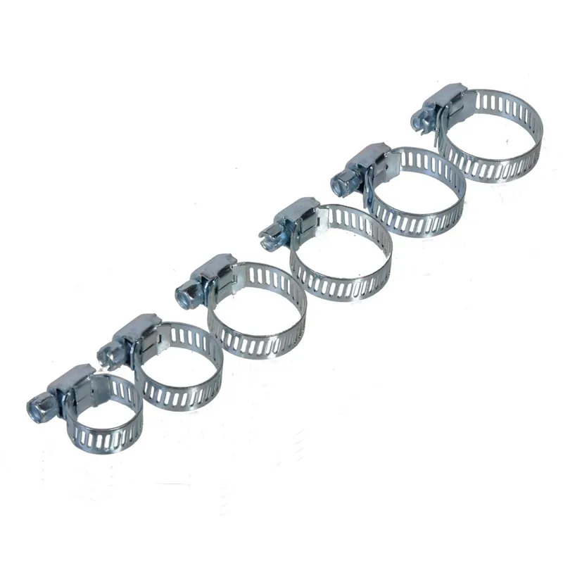 Coliere metalice pentru fixarea țevilor, Set de 12 bucăți, Reglabile, Argintiu