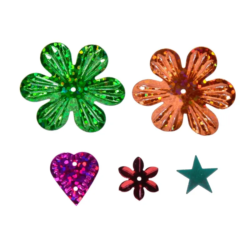 Set Creatii Paiete Flori Inimi Stele 0.5-3cm - 5 bucati