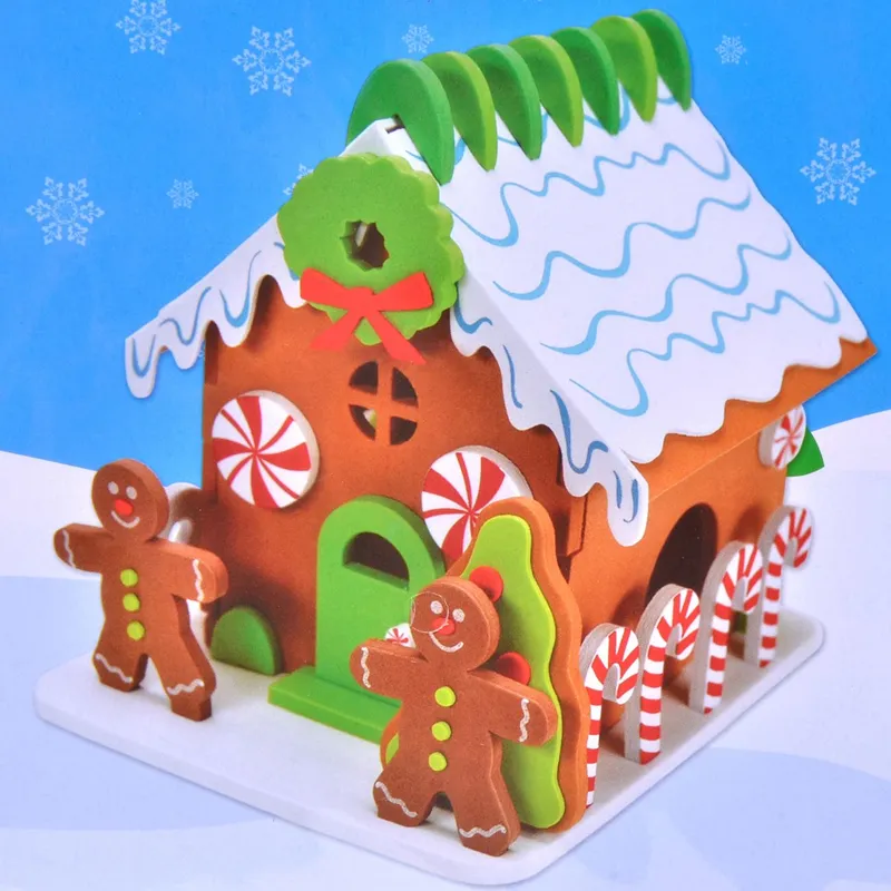 Set Creație Crăciun Casă de Turtă Dulce 3D Multicolor