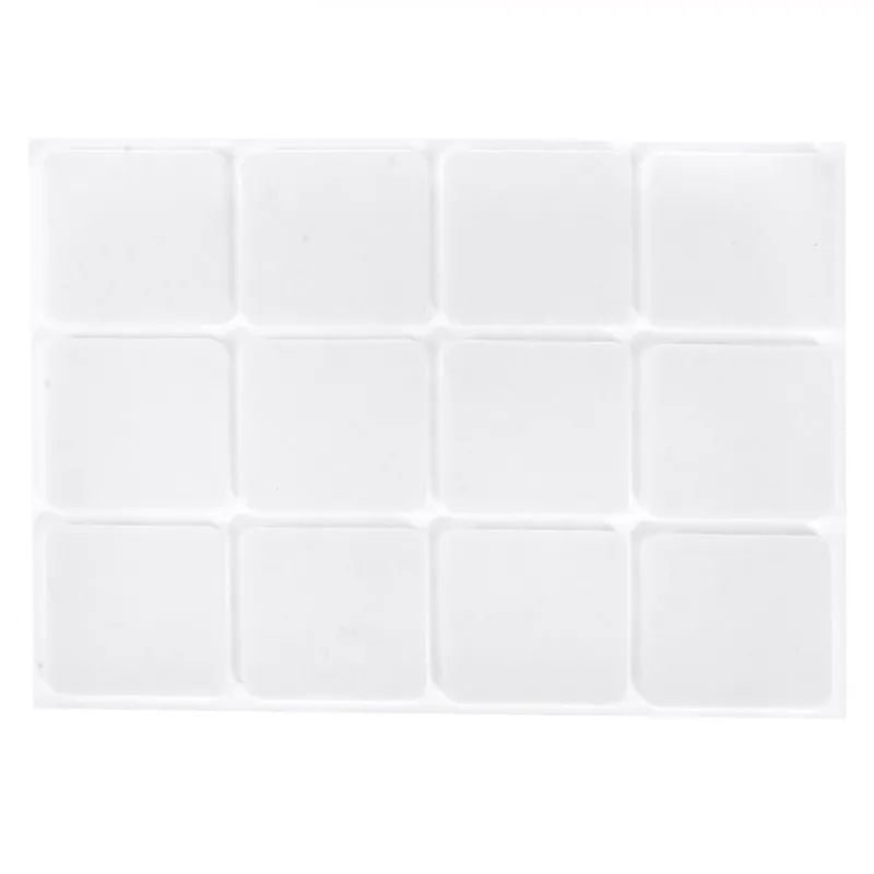 Set de 12 Autocolante Pătrate Albe 21x21mm pentru Etichetare