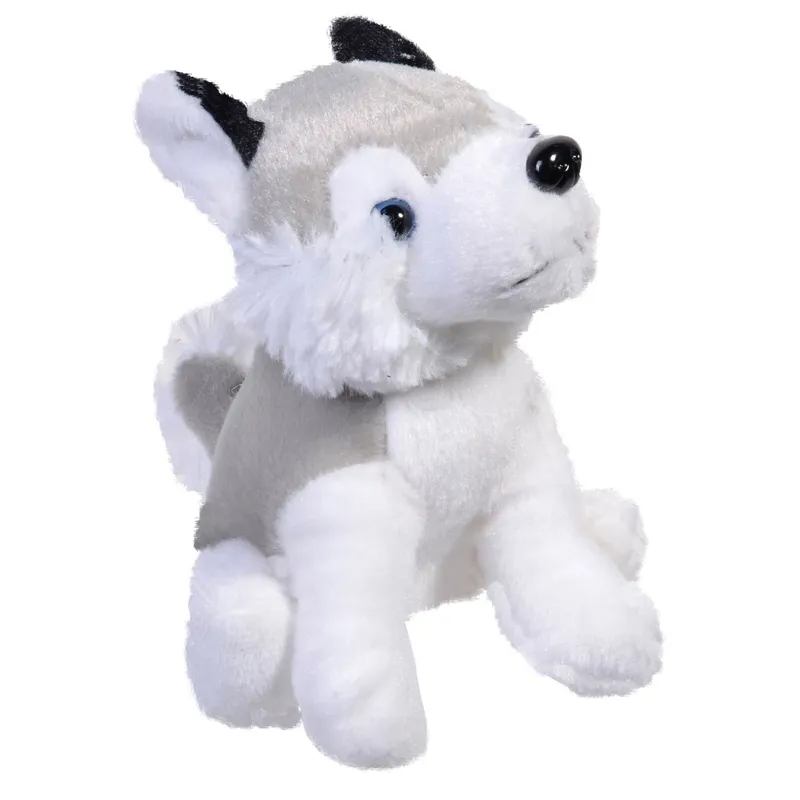 Cățeluș de pluș Husky, 13 cm