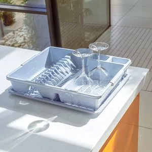 Uscator Vase din Plastic cu Tava pentru Scurinare