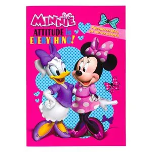 Carte de Colorat A4 Minnie Mouse și Autocolante Roz