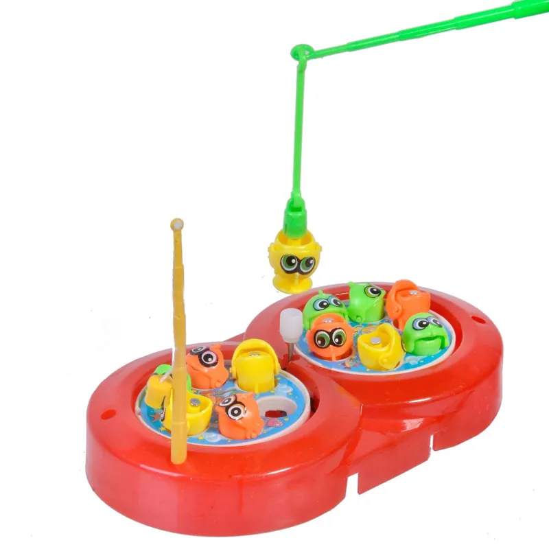 Joc de Pescuit pentru Copii, 12 Piese, Plastic, Rosu
