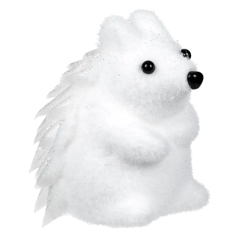Figură Decorativă Crăciun Spumă Arici Alb 12cm