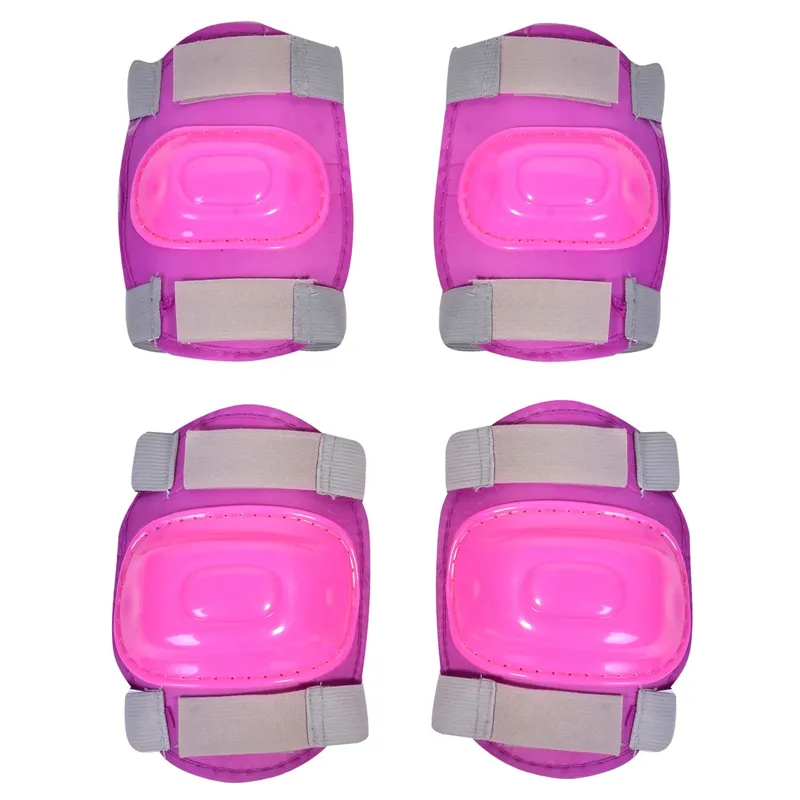 Set Echipament de Protecție cu Genunchiere și Cotiere, Fucsia, 4 Piese, Mărimea S/M
