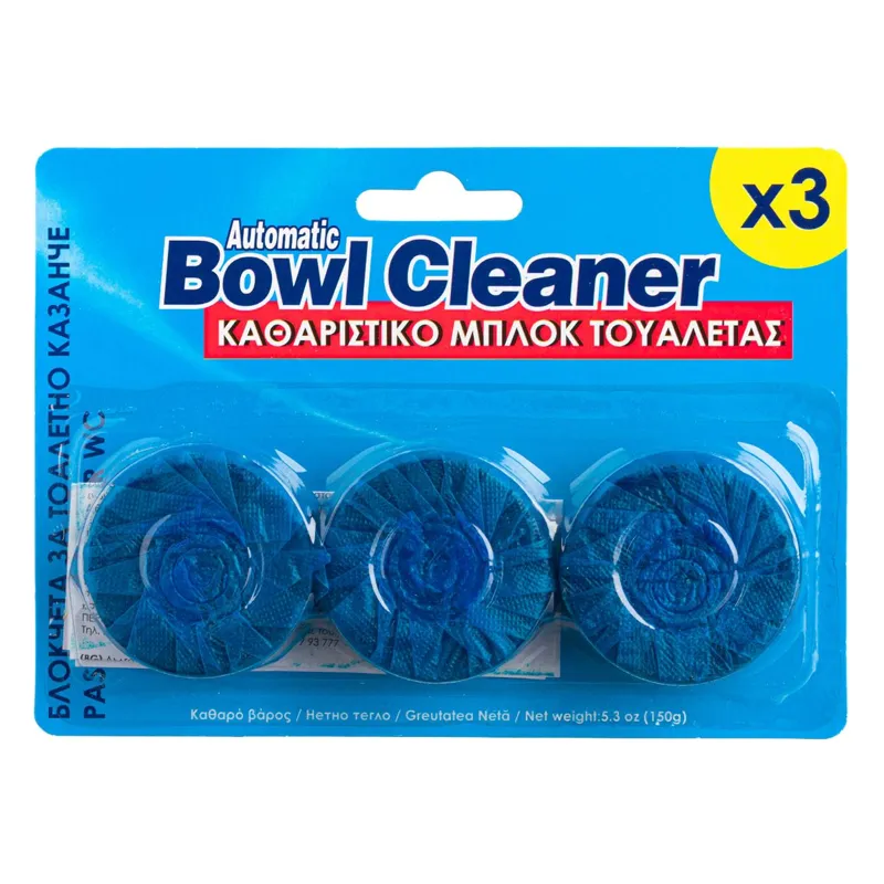 Pastile Rezervor WC, Set 3 buc, 50g, Albastru