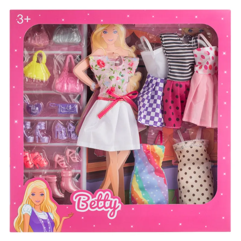 Set Îmbrăcăminte și Accesorii pentru Păpuși Multicolor, Rochii pentru Copii 3+ A