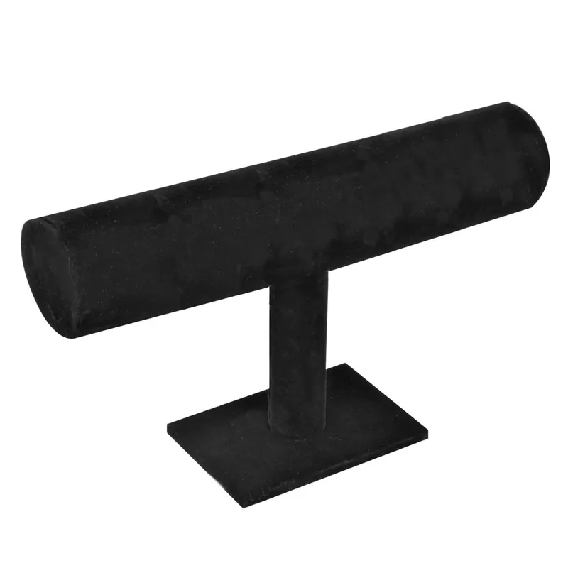 Suport Organizator Bijuterii din Catifea, Negru, 23.5x15cm