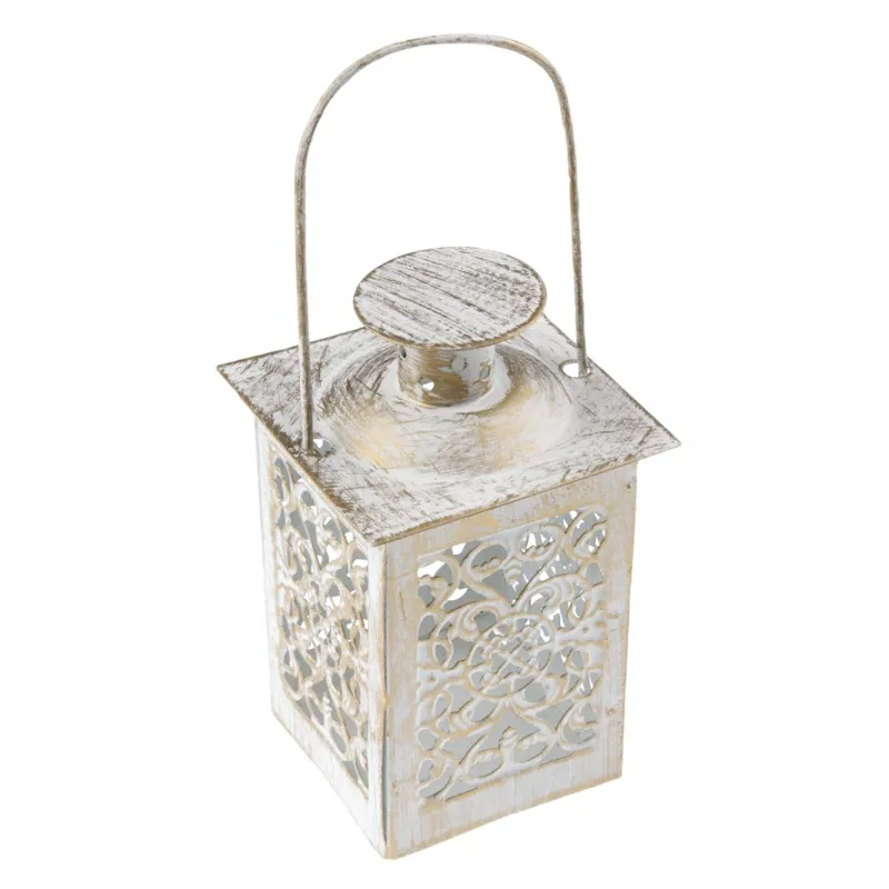 Felinar Decorativ Mini Metalic Suspendabil Cu Accente Aurii