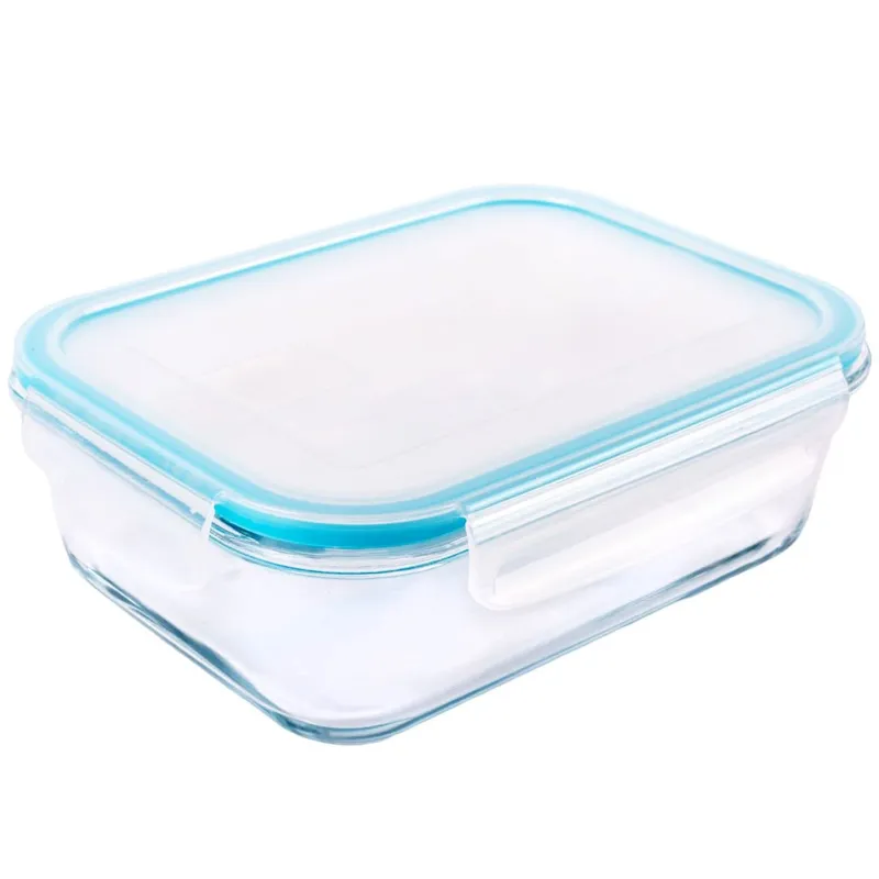 Caserolă sticlă 1L cu capac plastic pentru cuptor și mașină de spălat vase