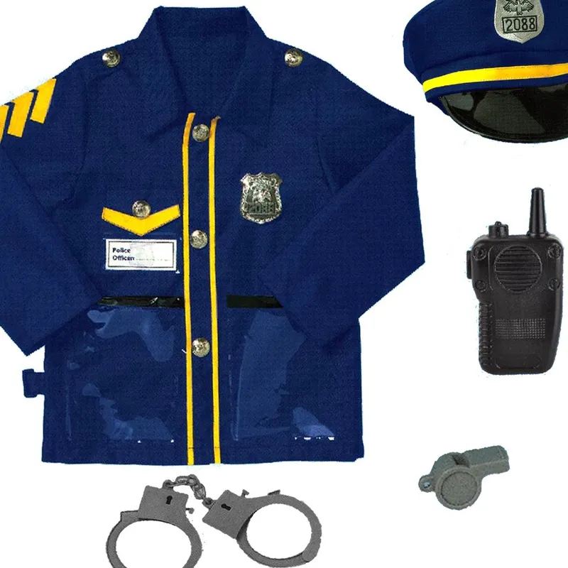 Costum Politist Copii Set 5 Piese Vesta și Accesorii pentru Jocuri de Rol – poza 3