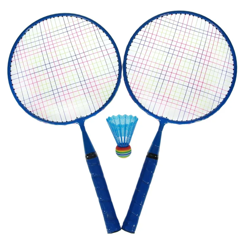 Set Rachete Badminton Plastic Albastru pentru Copii