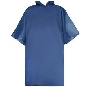 Pelerină de ploaie poncho cu glugă, albastră, pentru adulți – poza 2