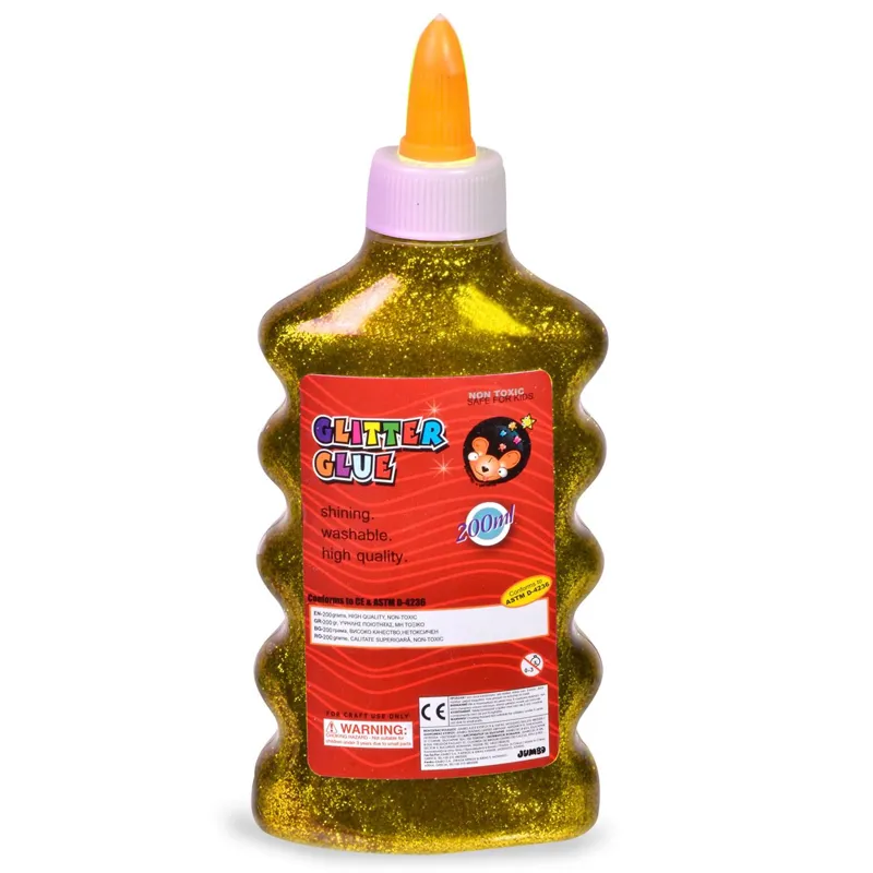 Adeziv lichid cu glitter auriu pentru proiecte creative