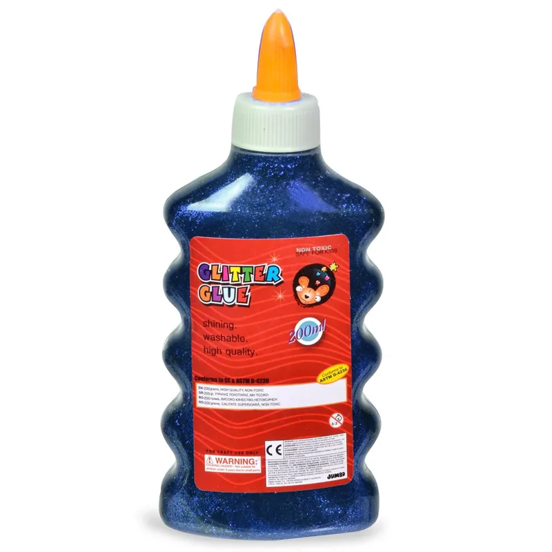 Adeziv lichid cu glitter, Albastru, 200 ml