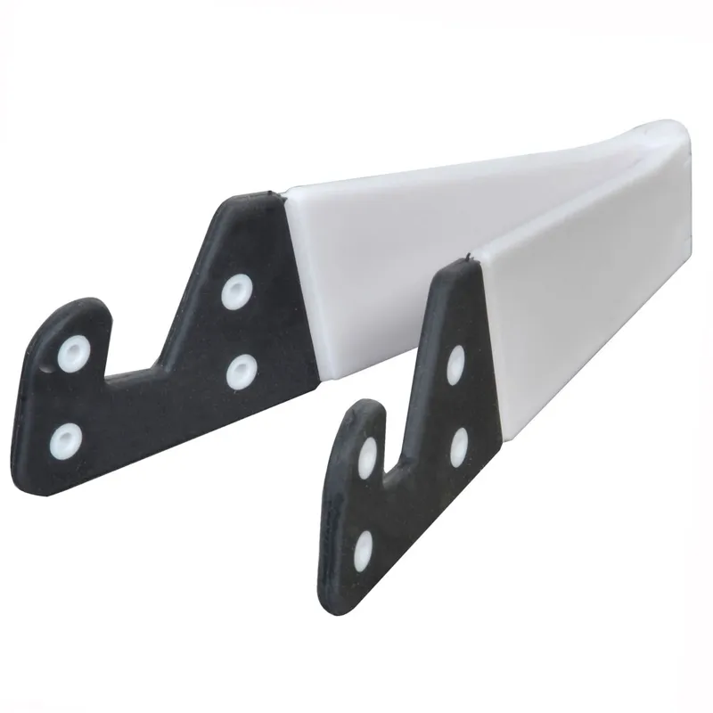 Suport pliabil pentru telefon și tabletă din plastic negru și alb