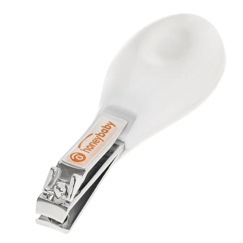 Unghieră pentru bebeluși, 9 cm, alb, cu mâner ergonomic