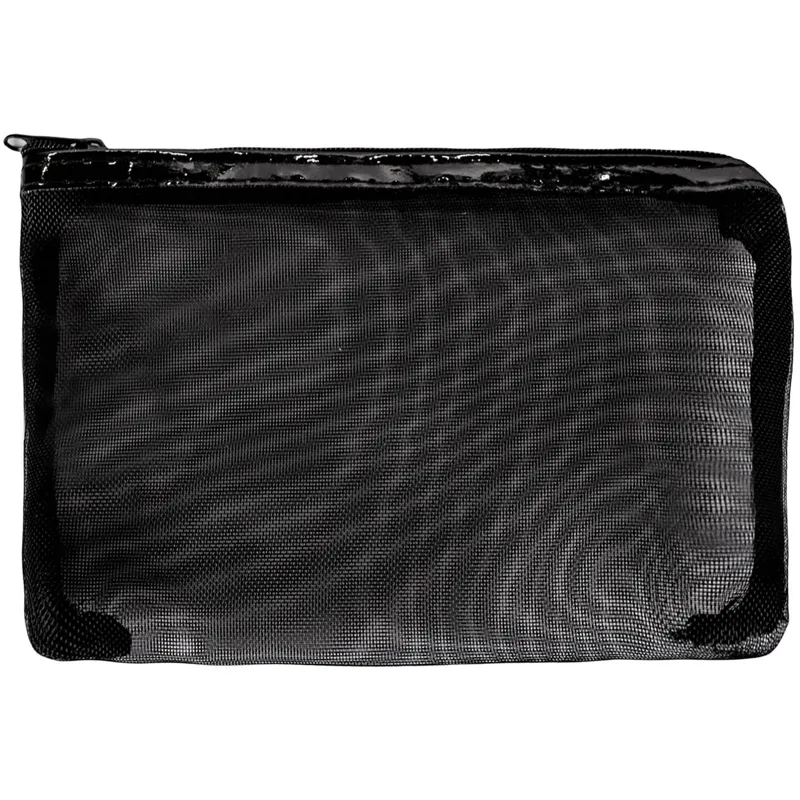 Portofel perforat negru pentru copii și adolescenți - Dimensiune 19x13cm