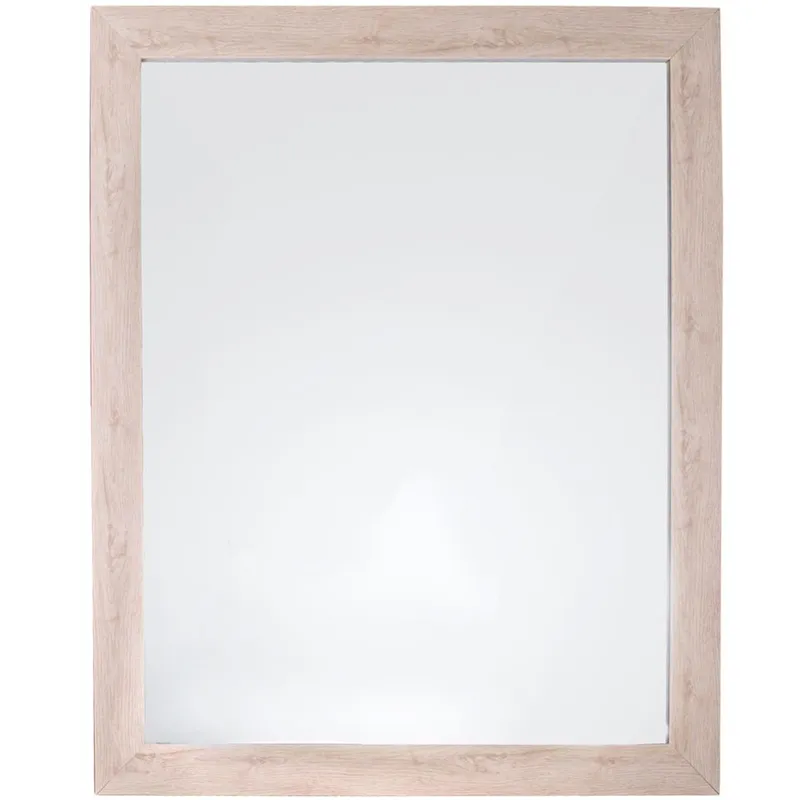 Oglindă de perete cu ramă din lemn, Off-White, 46.5x56.5 cm