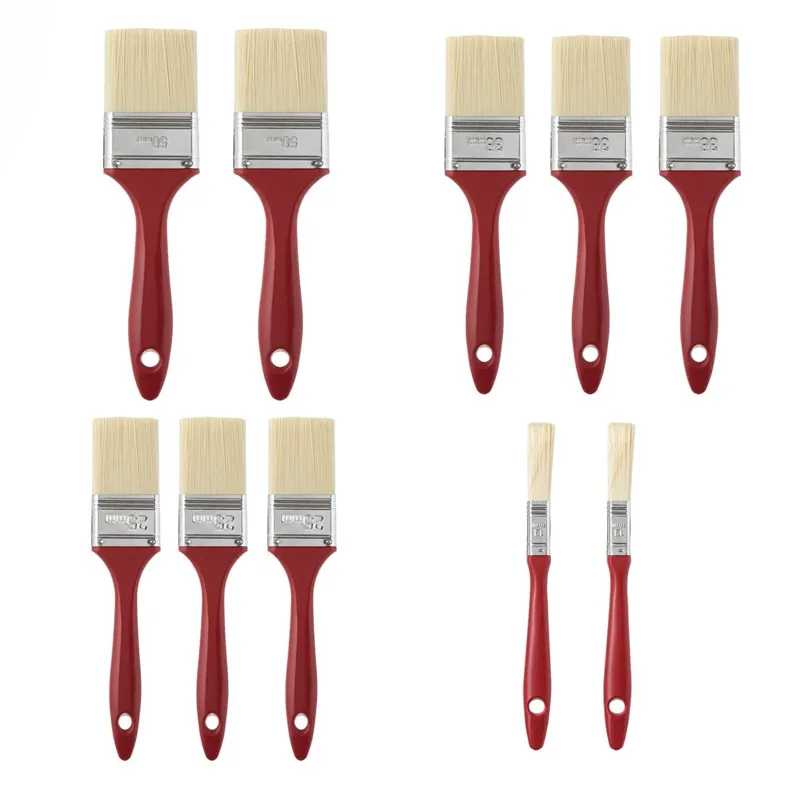 Set de Pensule pentru Vopsit, 10 Bucăți, 4 Mărimi, Mânere Ergonomice