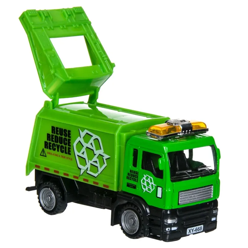 Vehicul Metalic Colectibil Gunoier Scară 1:55 Verde