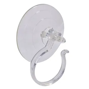 Cuier Plastic Transparent cu Ventuză pentru Aderență puternică