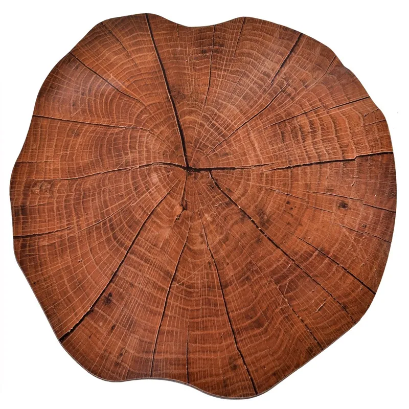 Suport pentru farfurii, Trunchi de copac, 38 cm, Maro