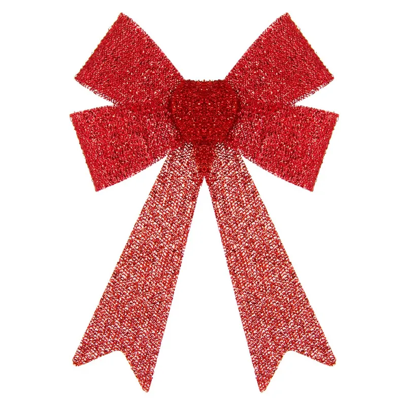 Funda Decorativă Crăciun Glitter Roșu PVC 32x22cm