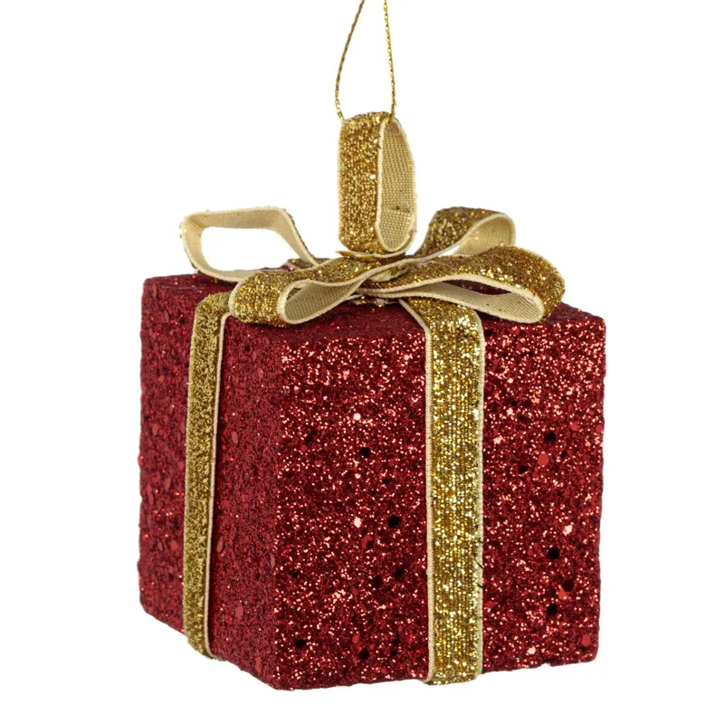 Ornament de Crăciun din Spumă cu Glitter Rosu – Cadou Magic