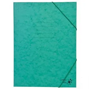 Mapă prespan cu elastic, Verde, 25,5x34,5 cm