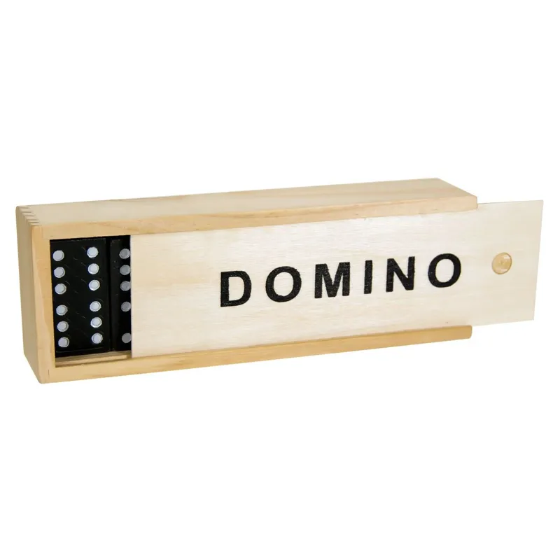Joc de Societate Domino, 28 Piese, Cutie Lemn