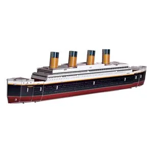 Puzzle 3D Titanic, 35 piese, Carton, Negru