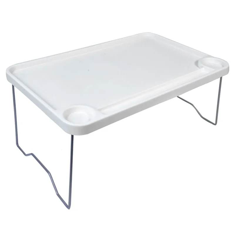 Tava pliabila pentru laptop, Alb, Plastic, 58x36cm