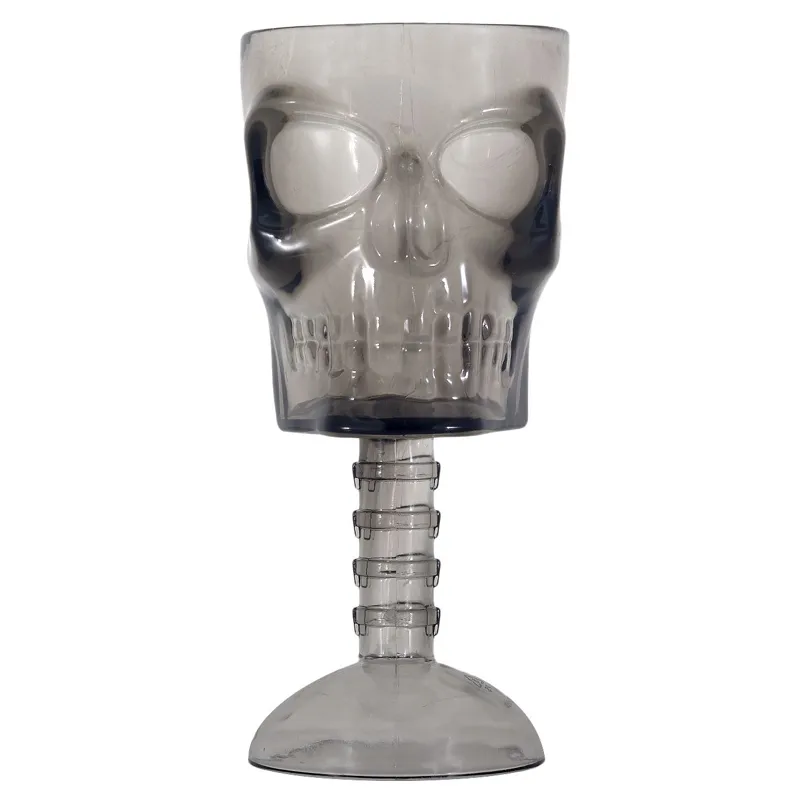 Pahar Craniu Halloween, 8x18 cm, Plastic