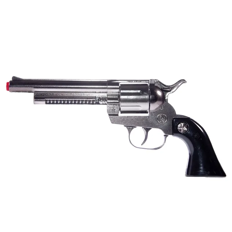 Revolver Metalic Jucărie 18cm cu 12 Gloanțe pentru Aventură