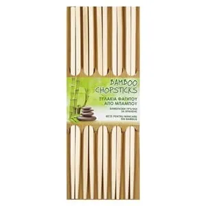 Set Chopsticks de Bambus 5 Perechi pentru Bucătăria Asiatică