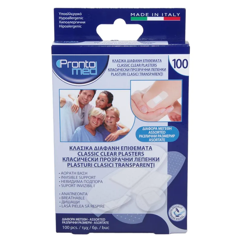 Plasturi clasici transparente medicale set 100 bucati
