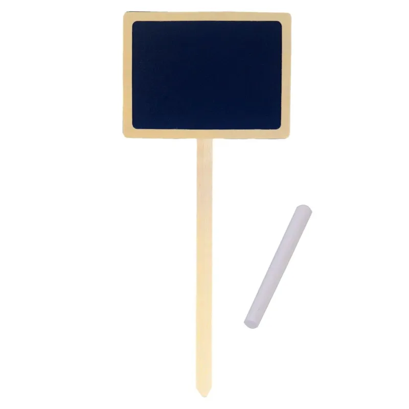 Stick decorativ cu tabla neagra, 12x10cm, dubla fata, cu creta