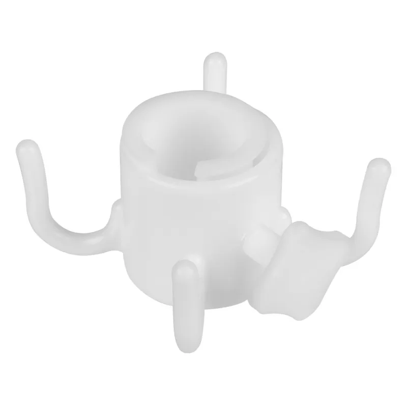 Carlig plastic alb pentru umbrela de plajă, cu sistem de fixare reglabil