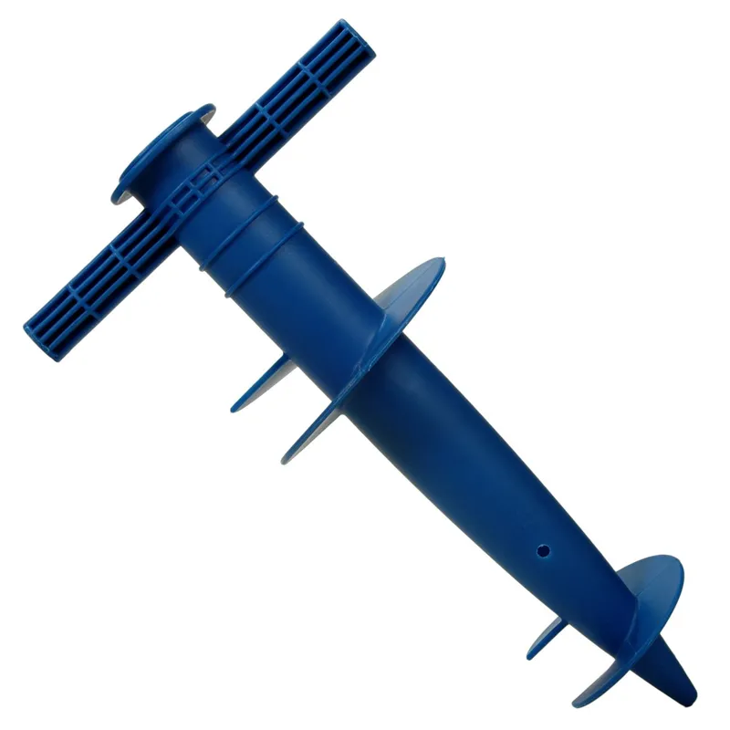 Suport Umbrela de Plaja cu Insurubare, Plastic Albastru, Ø22-34mm