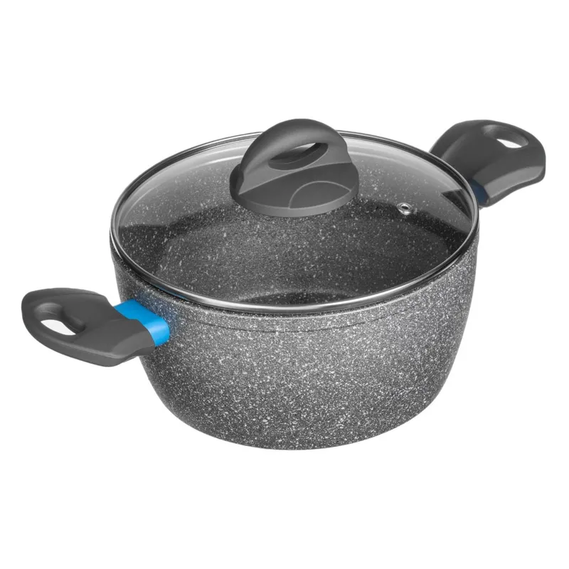 Cratiță cu suprafață neaderentă 24 cm, capac din sticlă